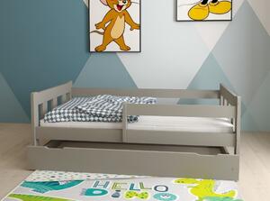 Dětská postel z masivu borovice MÁJA - 200x90 cm - šedá