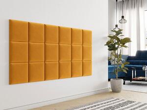 Čalouněný nástěnný panel 30x30 PAG - žlutý