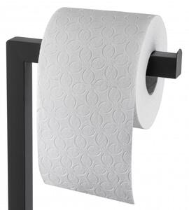 Erga Marko, stojan na toaletní papír a toaletní kartáč 20x20x65 cm, černá matná, ERG-YKA-PD.MARKO-BLK