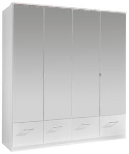 ŠATNÍ SKŘÍŇ SE ZRCADLEM, bílá, 180/199,5/58 cm MID.YOU - Šatní skříně, Online Only
