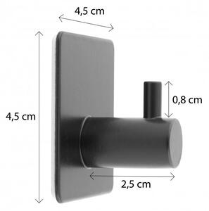 Erga Pad, samolepící háček na ručníky 4,5x4,5 cm (4ks), černá matná, ERG-YKA-CH.PAD-4-BLK