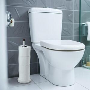 Erga příslušenství, zásobník na toaletní papír (4 role), bílá matně-hnědá, ERG-YKA-P.SP1-WHT-B