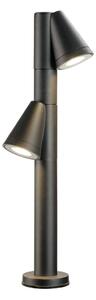 LA 1008017 T-TUBE 70 POLE venkovní stojací lampa, GU10, dvojitá, IP65, max. 10 W, černá - BIG WHITE (SLV)