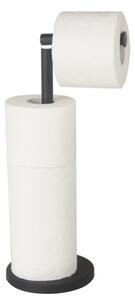 Erga příslušenství, držák WC papíru se zásobníkem na toaletní papír, černá matná, ERG-YKA-P.SP4-BLK
