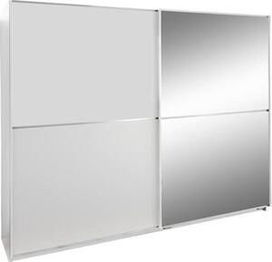 ŠATNÍ SKŘÍŇ SE ZRCADLEM, bílá, 180/198/64 cm MID.YOU - Šatní skříně, Online Only