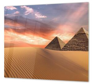 Ochranná deska pyramidy Egypt - 50x70cm / S lepením na zeď