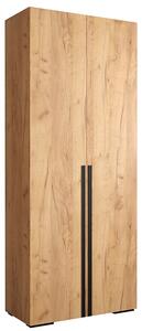 Šatní skříň MANHATTAN 1SZ otočné dveře, tyč, police, 100×236,7×47, DUB Craft