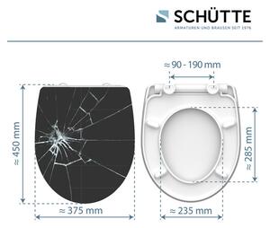 Schütte Záchodové prkénko se zpomalovacím mechanismem (prasklé sklo) (100253145007)