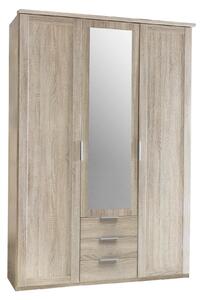 ŠATNÍ SKŘÍŇ S OTOČNÝMI DVEŘMI, barvy dubu, 135/210,5/58,5 cm MID.YOU - Šatní skříně, Online Only