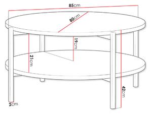Konferenční stolek PASQUAL 2 - dub artisan / černý