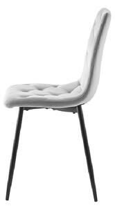Čalouněná jídelní židle KINKA - černá / světle šedá