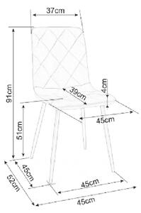 Čalouněná jídelní židle KINKA - černá / světle šedá