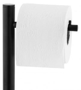 Erga Westa, držák WC papíru se zásobníkem na toaletní papír, černá matná, ERG-YKA-P.WESTA-BLK