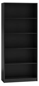 Úzká knihovna RAUNO - 80 cm, černá