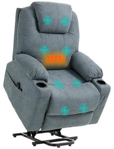 Televizní křeslo HOMCOM s funkcí pomoci pi vstávání, relaxaní křeslo s vyhíváním a funkcí polohování