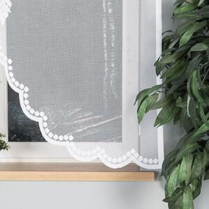 Dekorační oblouková krátká záclona na žabky DINA 160 bílá 160x160 cm MyBestHome