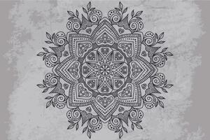 Tapeta starodávná Mandala v černobílém - 300x200 cm