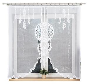 Dekorační oblouková krátká záclona na žabky DINA 160 bílá 160x160 cm MyBestHome