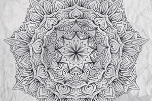 Tapeta etnická Mandala v černobílém provedení - 150x100 cm