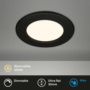 BRILONER LED vestavné svítidlo, 11,5 cm, 6W, 600lm, černá BRI 7049015
