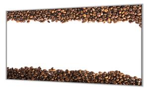 Ochranná deska zrna kávy bílé pozadí - 52x60cm / S lepením na zeď