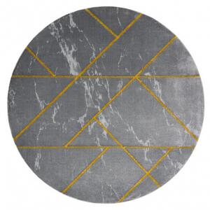 Hans Home | Kusový koberec Emerald geometric 1012 grey and gold kruh - 200x200 (průměr) kruh