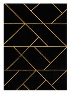 Hans Home | Kusový koberec Emerald geometric 1012 black and gold - 80x150