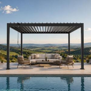 Hliníková bioklimatická pergola s lamelami 4 x 3 M