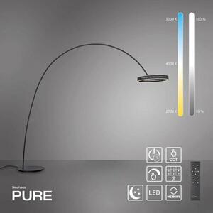 Paul Neuhaus Stojací lampa PURE Loop-Bow černá 2xLED 20W 2200-5000K