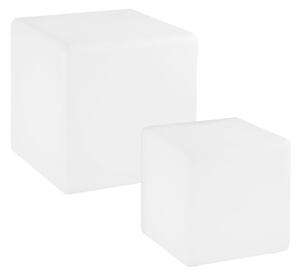 FAN I-GECO-CUBO-SOL30 Solární LED svítidlo Geco, bílé, 1 W, 90 lm, RGBW, stmívatelné, IP65, vč. dálk. ovl., 30 x 30 x 30 cm - FANEUROPE