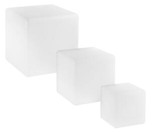 FAN I-GECO-CUBO-L40 Nabíjecí venkovní svítidlo LED Geco, bílé, 4 W, 240 lm, RGBW, stmívatelné, IP65, vč. dálk. ovl., 40 x 40 x 40 cm - FANEUROPE