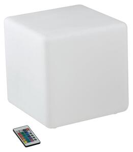 FAN I-GECO-CUBO-L30 Nabíjecí venkovní svítidlo LED Geco, bílé, 4 W, 240 lm, RGBW, stmívatelné, IP65, vč. dálk. ovl., 30 x 30 x 30 cm - FANEUROPE