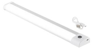 FAN LEDBAT-BLAM-IR38 Nabíjecí podlinkové LED svítidlo BLAM, bílá/stříbrná hliník, LED 1,7 W, 150 lm, 3000 K, s IR senzorem, dobíjecí - FANEUROPE