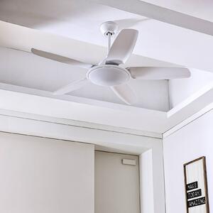 Stropní ventilátor Lucande LED Divian, bílý, DC, tichý, CCT