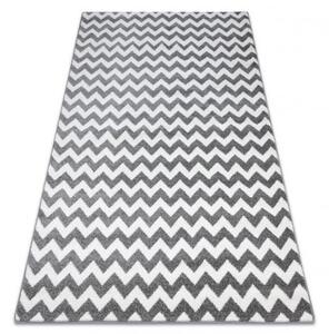 Kulatý koberec SKETCH F561 Cik cak, šedo bílá velikost 200x290 cm | krásné koberce cz