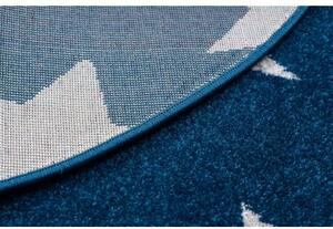 Balta Kulatý koberec SKETCH - FA68 Hvězdy modrý bílý Rozměr: průměr 120 cm