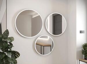 Kulaté nástěnné zrcadlo BERAK 50 - bílé