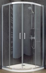 Besco Modern 185 sprchový kout 90x90 cm půlkulatá chrom lesk/průhledné sklo MP-90-185-C