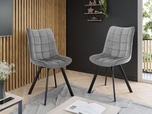 Set 2x čalouněná kuchyňská židle RAMELTON - šedý