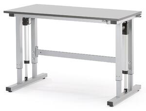 AJ Produkty Výškově nastavitelný pracovní stůl MOTION, elektrický, 300 kg, 1200x600 mm, šedá