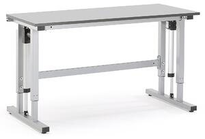 AJ Produkty Výškově nastavitelný pracovní stůl MOTION, elektrický, 300 kg, 1500x600 mm, šedá