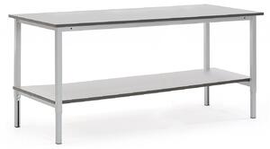 AJ Produkty Pracovní stůl MOTION, s policí, 2000x800 mm, šedá deska HPL