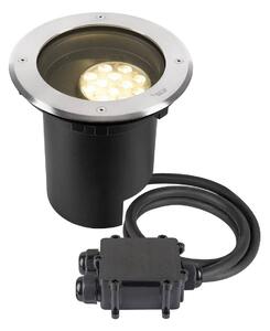 LA 1009168 DASAR® L svítidlo do země, asymetrické, 3000K, 70°/40°, IP65/IP67, kulaté, nerezová ocel / černá - BIG WHITE (SLV)