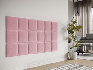 Čalouněný nástěnný panel 30x30 PAG - růžová