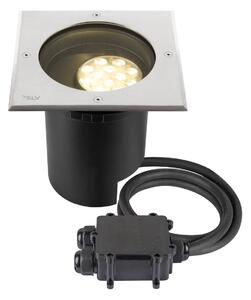 LA 1009169 DASAR® L svítidlo do země, asymetrické, 3000K, 70°/40°, IP65/IP67, hranaté, nerezová ocel / černá - BIG WHITE (SLV)