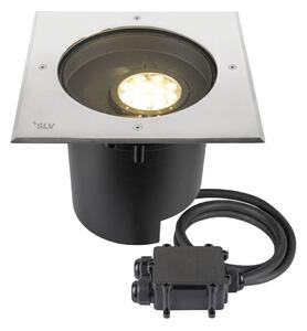 LA 1009171 DASAR® XL svítidlo do země, asymetrické, 3000K, 70°/40°, IP65/IP67, čtvercové, nerezová ocel / černá - BIG WHITE (SLV)