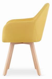 Sametová židle Rome žlutá