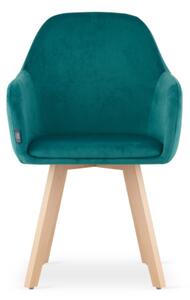 Sametová židle Rome mořská zelená