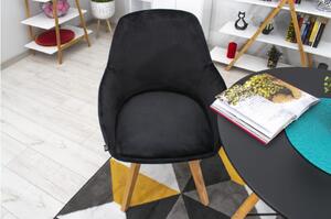 Sametová židle Rome černá