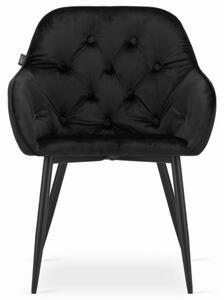 Sametová židle Vienna černá
